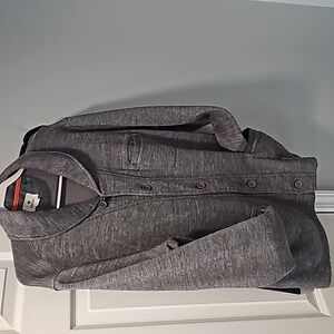 Men's sperry button up size large gray